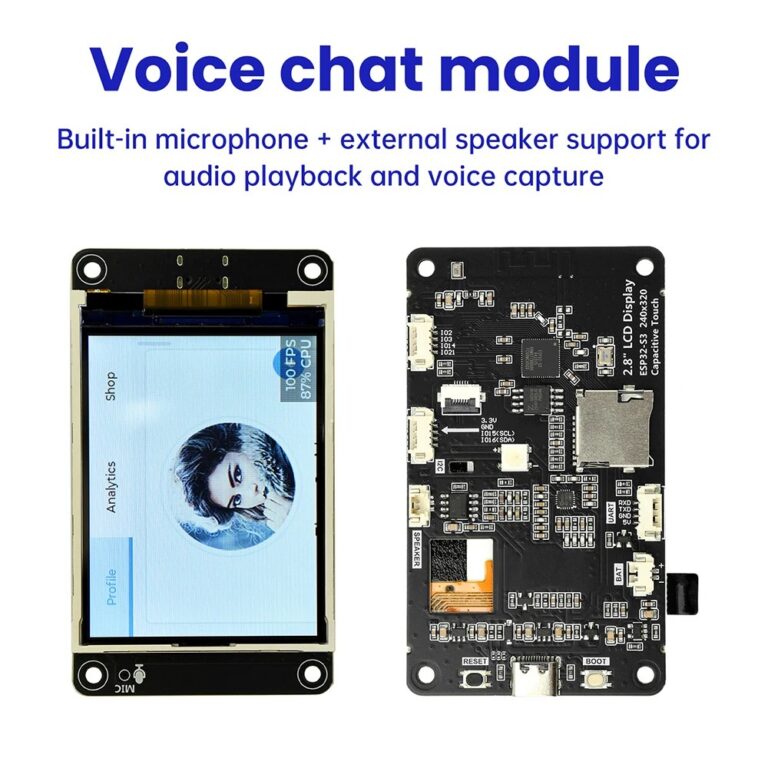 ESP32-S3 ESP32 S3 Scheda di sviluppo touch screen con modulo TFT da 2,8 pollici con display WiFi Bluetooth Smart AI Schermo IPS 240x320