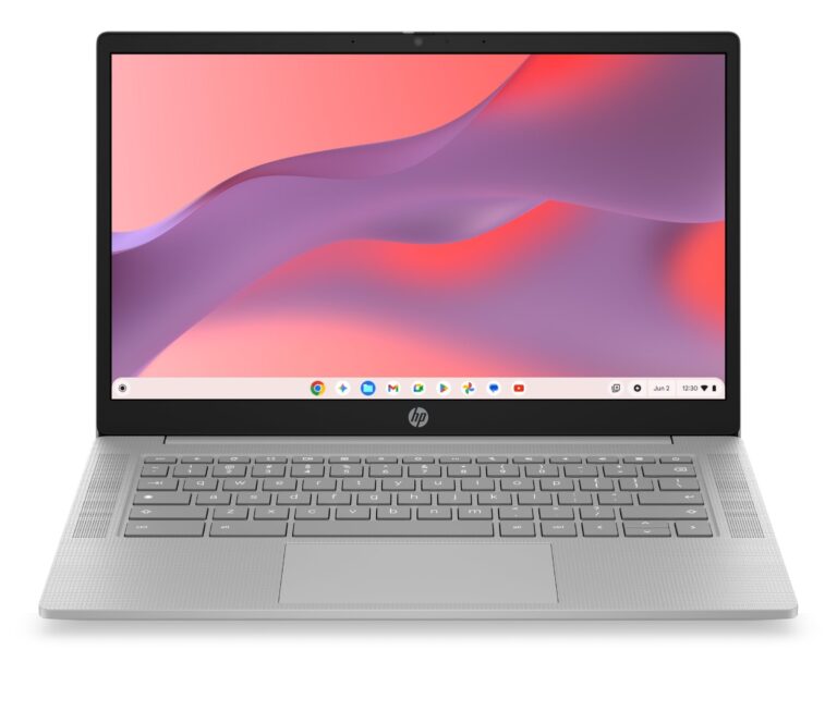HP Chromebook 14", Laptop, MediaTek Kompanio 540, 4GB, 64GB, ChromeOS | FHD IPS Antiriflesso, ARM Mali-G57, ChromeOS, Per studenti, 14a-nm0002slx, QWERTY Italiano