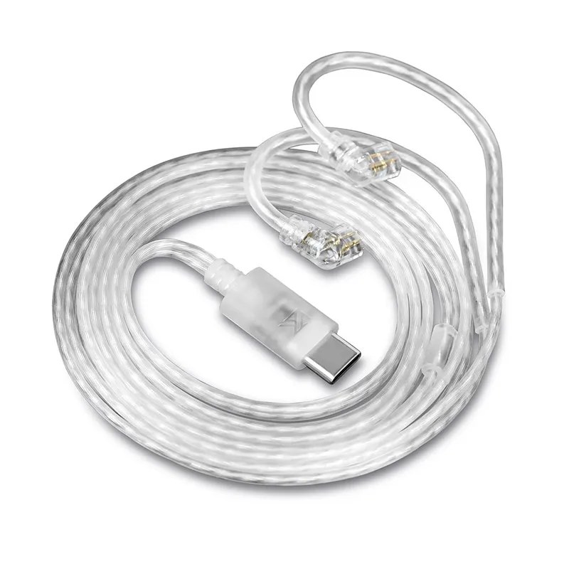 Cavo per auricolari KZ Cavo di aggiornamento placcato argento Tipo-c Pug Microfono in filo di rame senza ossigeno opzionale