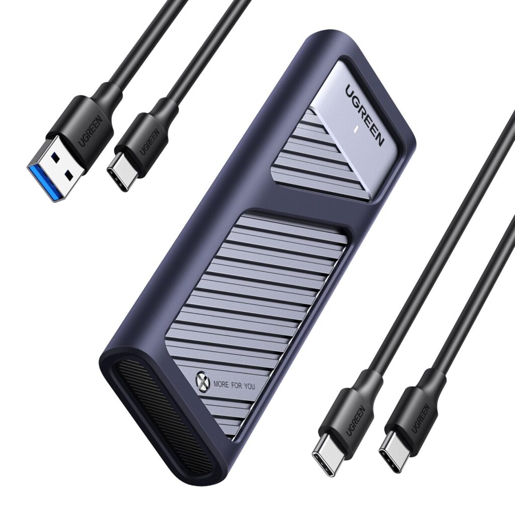 UGREEN Case SSD M.2 NVMe NGFF USB C 3.2 Gen 2 | Enclosure Esterno Disco Rigido M/M&B Key 2230 2242 2260 2280 UASP TRIM 10Gbps Compatibile con 970 Evo Plus Crucial P1 WD