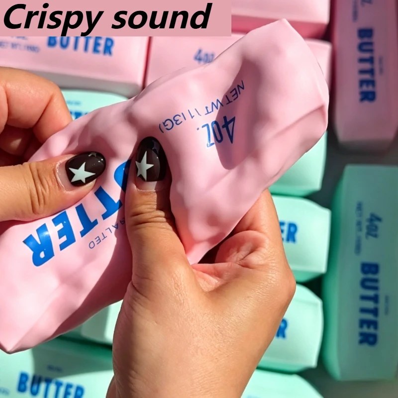 Antistress a Forma di Bastoncino di Burro, Giocattolo Morbido e Croccante, Blocchi Rotondi Antistress ASMR, Regalo per il Rilassamento delle Mani e il Sollievo dallo Stress