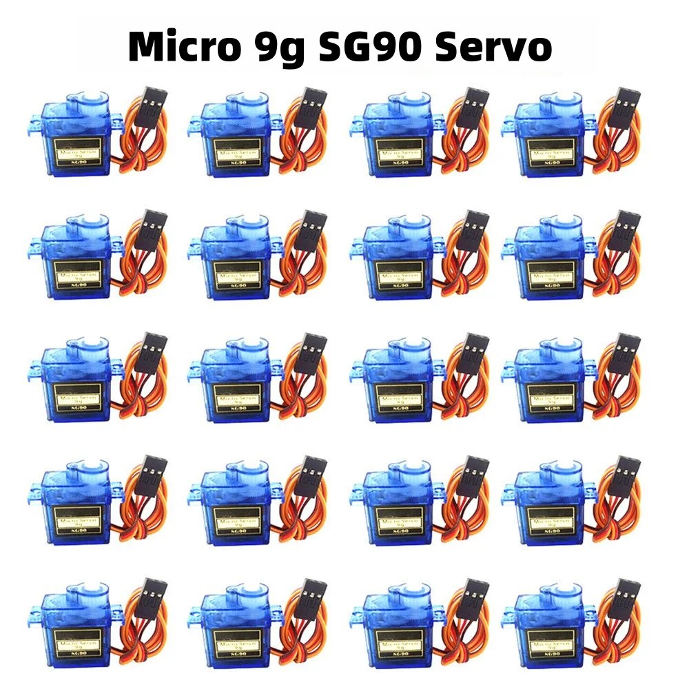 Confezione sfusa 5/10/20 pezzi SG90 Micro Servo Motori 9g Carico Kit di montaggio con rotazione di 180/360 gradi per auto RC Aerei Arduino UNO FAI DA TE