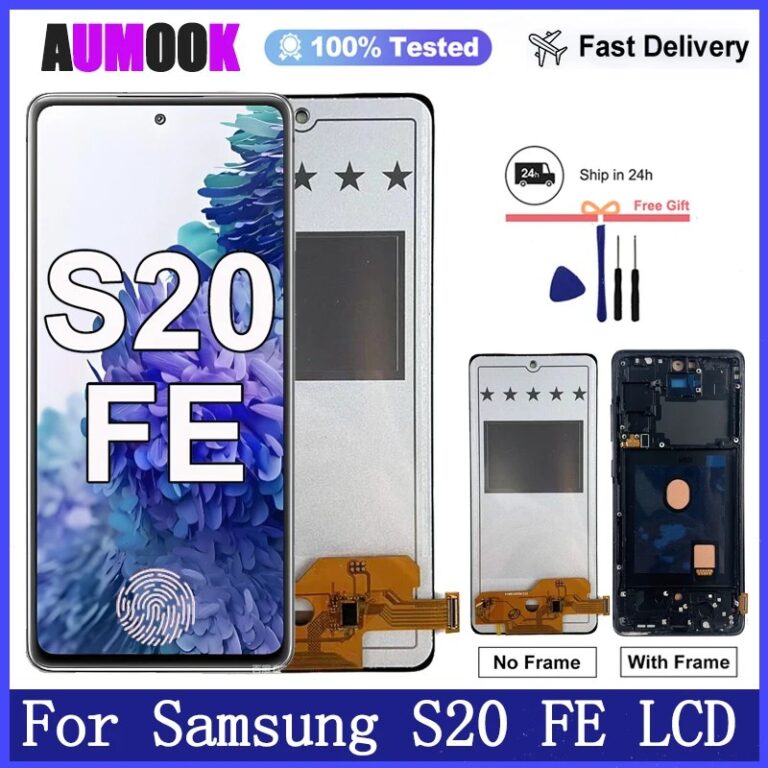 AMOLED LCD Per Samsung Galaxy S20 FE 4G/5G Display LCD Touch Screen Digitizer Per Samsung S20 FE G780F G781B Sostituzione Dello Schermo