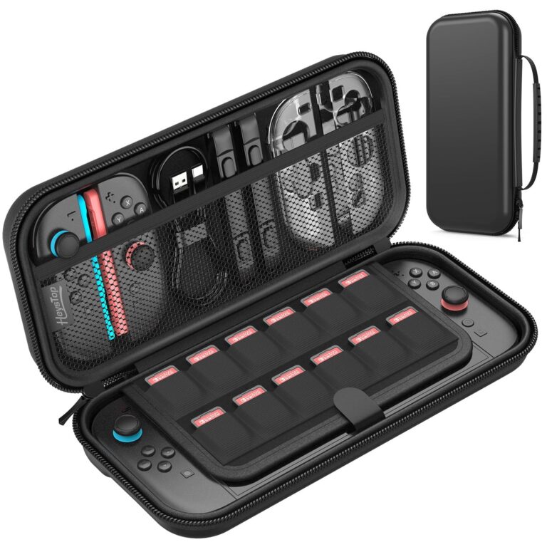 HEYSTOP Custodia per Nintendo Switch 2 con 12 Slot per Schede di Gioco | Custodia Protettiva in EVA Portatile con Interno Morbido, Tasca in Rete per Cavi e Accessori, Custodia da…