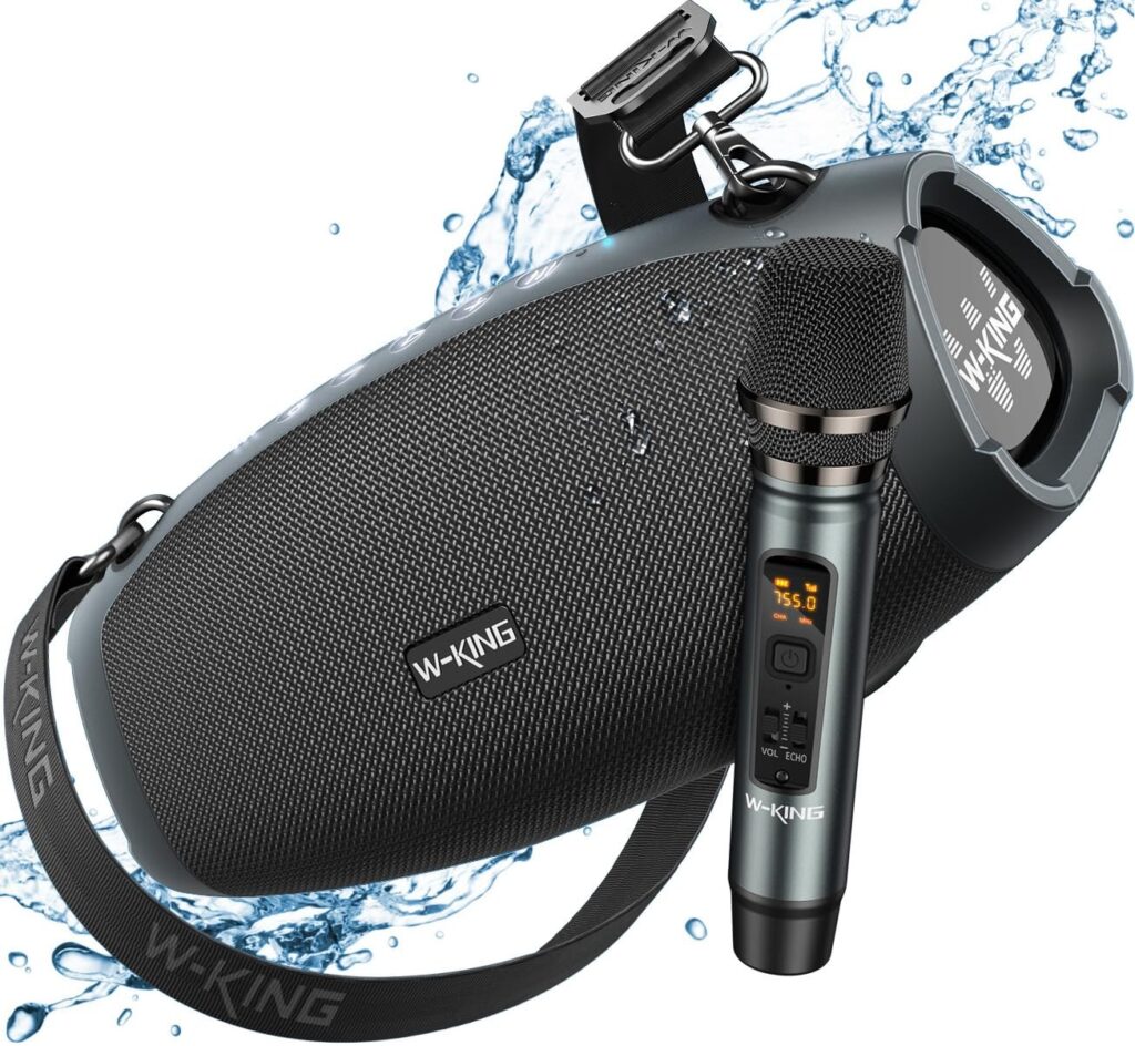 W-KING 120W PICCO 70W Cassa Bluetooth Altoparlant con Wireless Microfono | Potente Portatile Grande, IPX6 Impermeabile per Esterni,Cinghia/Grande Basso/Accumulatore Di Energia/DSP…