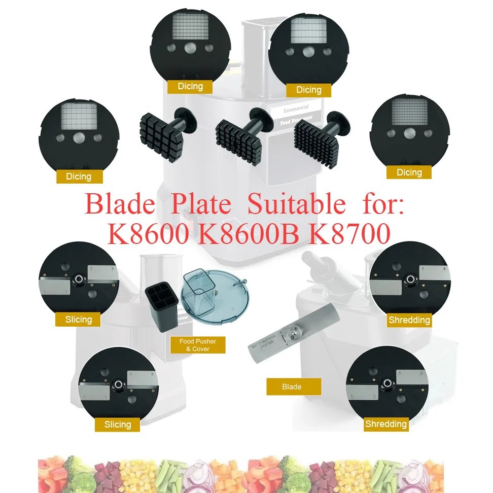 Affettatrice per Verdure Originale K8600 Multifunzionale con Accessori Completi, Lame per Affettare, Tritare e Tagliare a Cubetti, Spazzola per la Pulizia