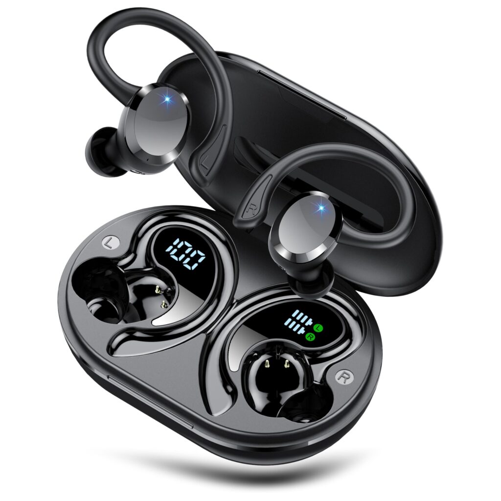 Cuffie Bluetooth Sport, 2026 Nuovo Auricolari Bluetooth 5.4 con Stereo Hi-Fi, 68 Ore Cuffie Wireless con 4 ENC Cancellazione Rumore Microfono, Impermeabile IP7 Cuffiette Wireless,…
