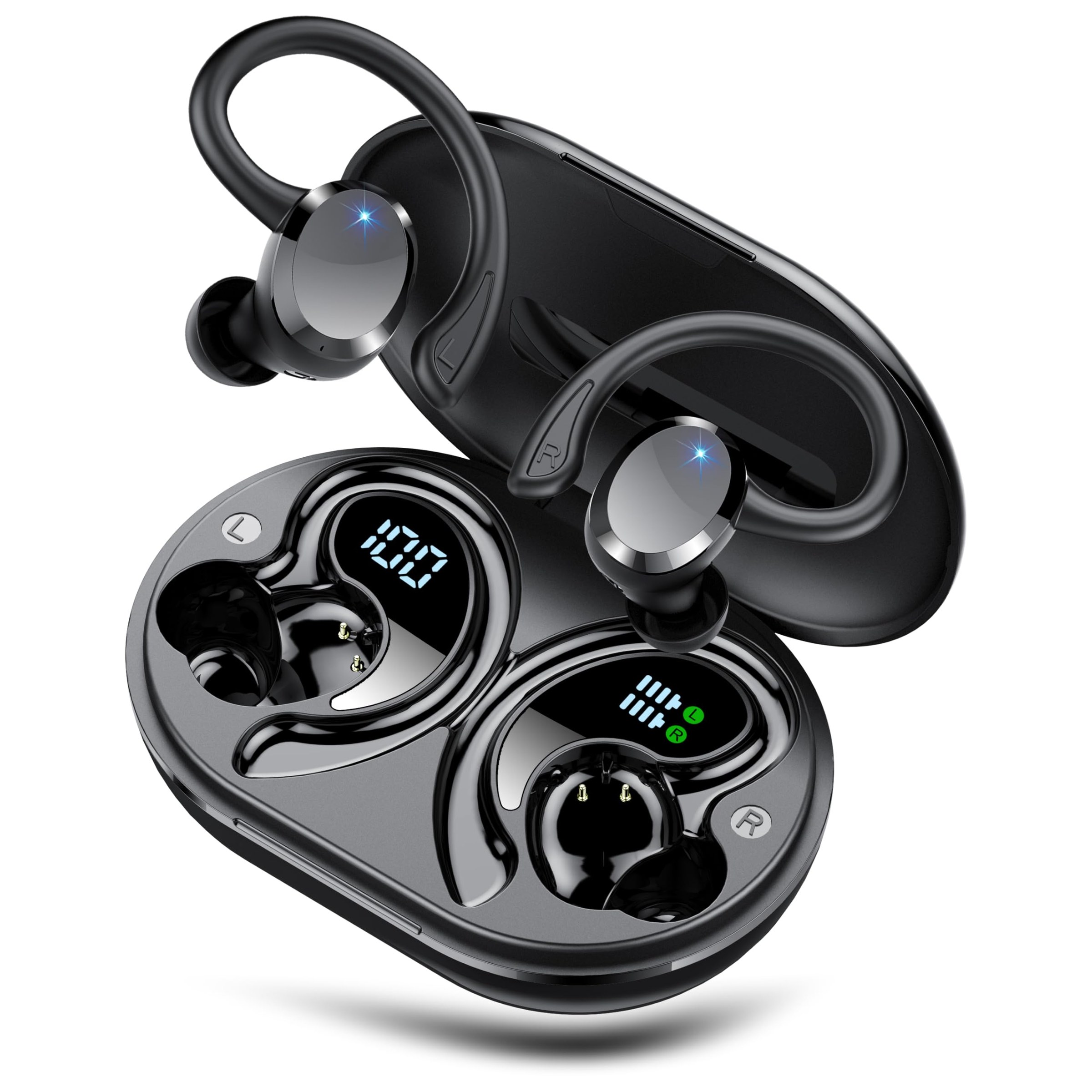Cuffie Bluetooth Sport, 2026 Nuovo Auricolari Bluetooth 5.4 con Stereo Hi-Fi, 68 Ore Cuffie Wireless con 4 ENC Cancellazione Rumore Microfono, Impermeabile IP7 Cuffiette Wireless,…