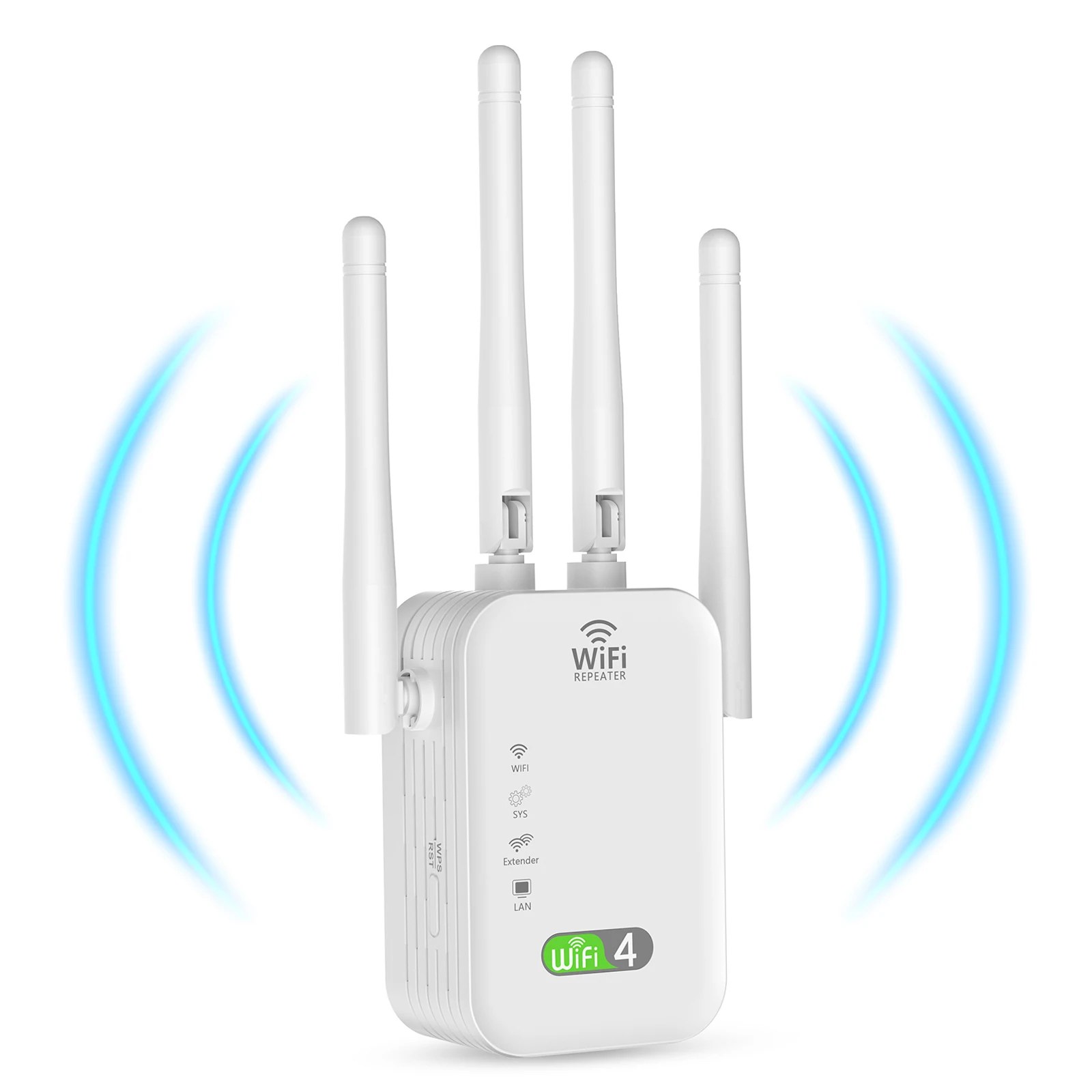 Ripetitore WiFi 300Mbps 2.4Ghz, Router Wireless, Amplificatore di Segnale a Lungo Raggio, Estensione di Rete per Casa e Ufficio, Spina EU, Facile da Configurare