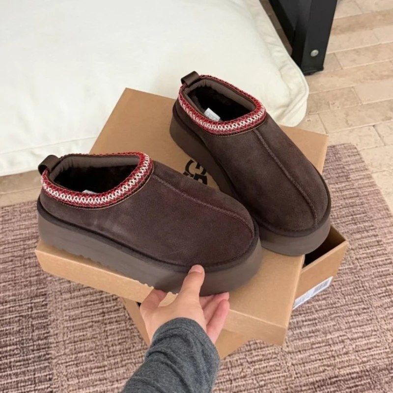 Stivali da neve con plateau, stile classico, mini, firmati, di lusso, da donna, con interno in pelliccia, caldi, invernali, alla caviglia, K98 ‮ 34-53 Taglie UggS