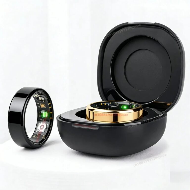 Anello Intelligente R10 con Custodia di Ricarica per Uomo e Donna, Monitoraggio Salute e Sonno, Impermeabile 5ATM, Modalità Multi-sport, Smart Ring 2026 Nuovo