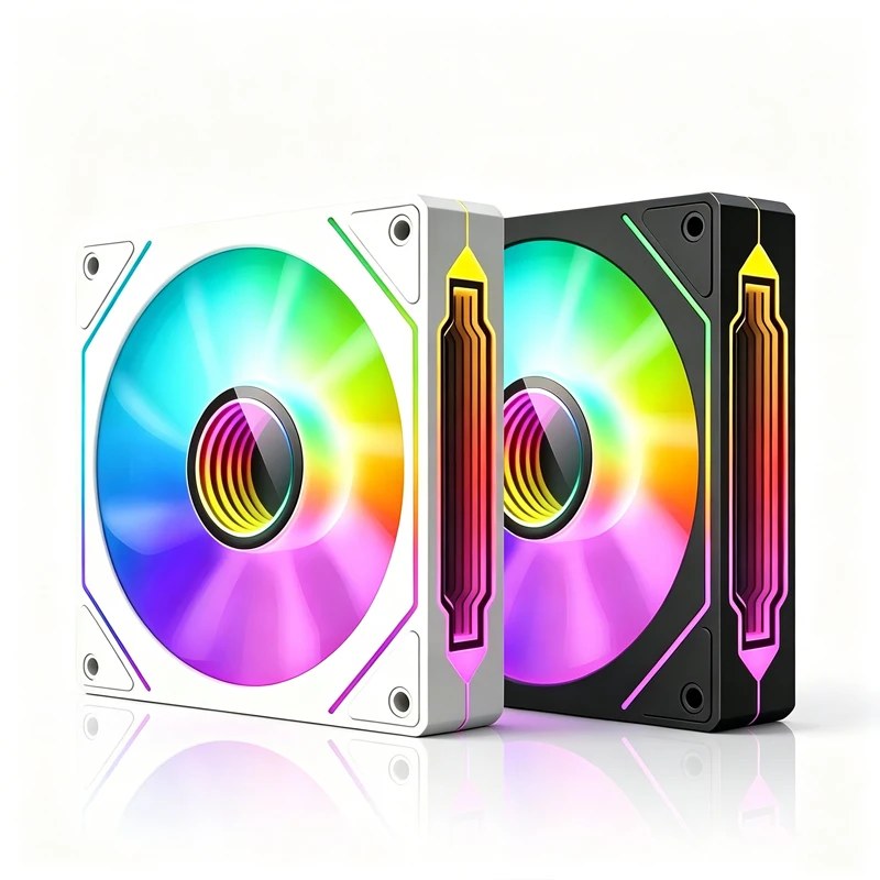 Ventola per chassis Prism 4Pro ARGB Sea View Room per computer desktop, silenziosa, con controllo della temperatura e dissipazione del calore.