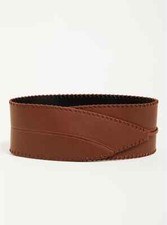 Cintura in vita con fiocco in nastro marrone torrido taglia 1/2 #A15500