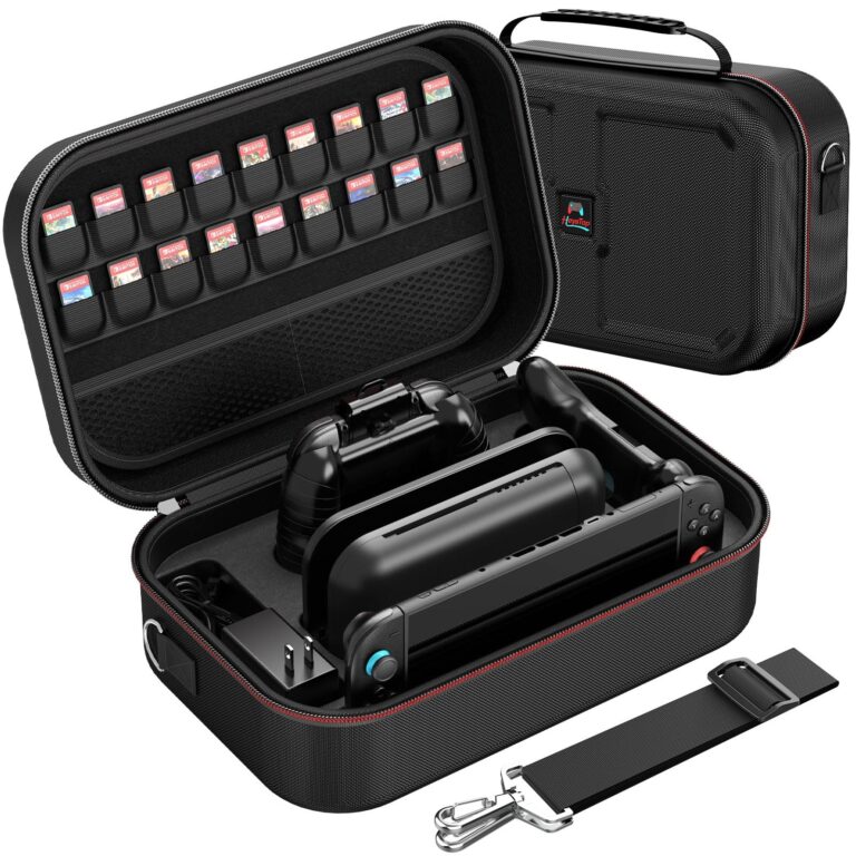 HEYSTOP Custodia da Trasporto per Nintendo Switch 2 con Rigido Protettivo | Custodia da Viaggio per Nintendo Switch 2 con 18 Slot per Schede di Gioco, Organizer Antiurto per Dock…
