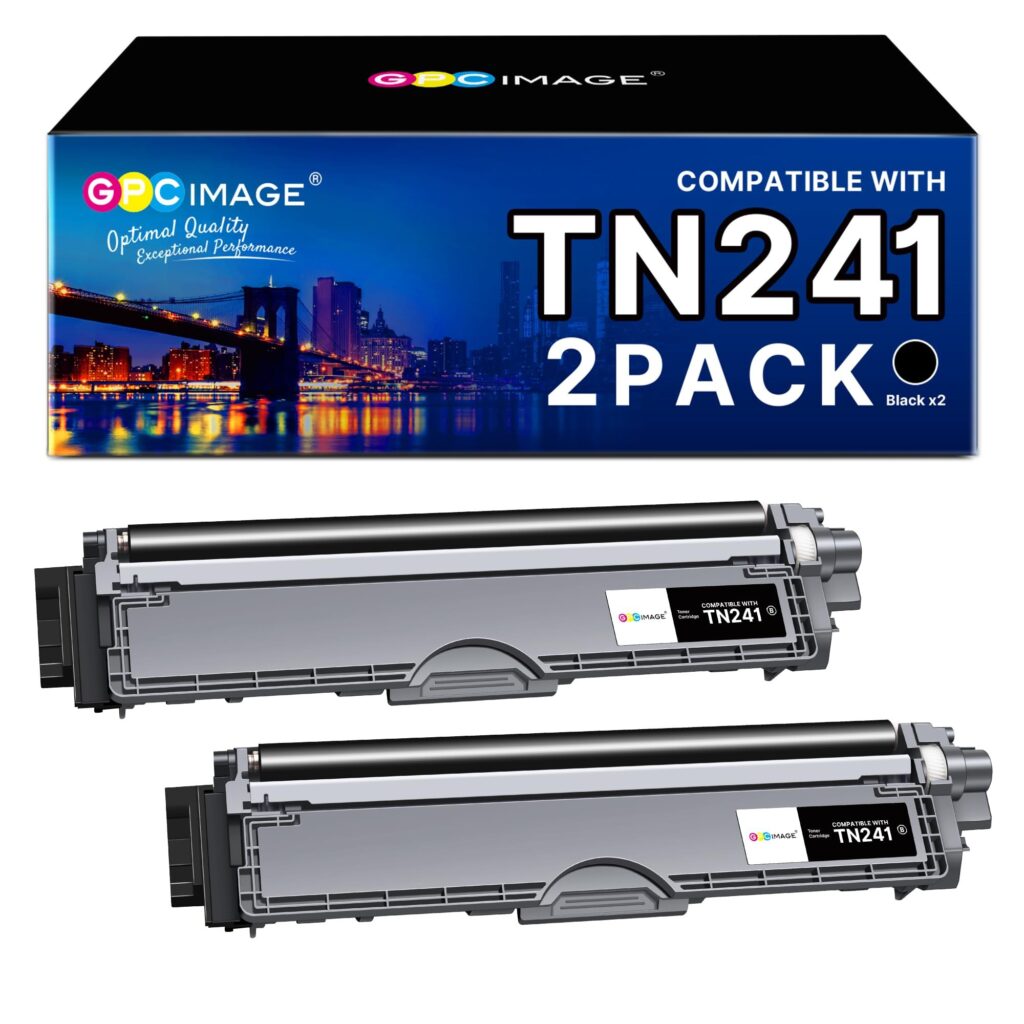 GPC Image TN-241 Cartucce di Toner Compatibili per Brother TN241 Nero | per Brother MFC-9140CDN MFC-9340CDW MFC-9330CDW DCP-9020CDW DCP-9022CDW DCP-9015CDW HL-3150CDW HL-3140CW
