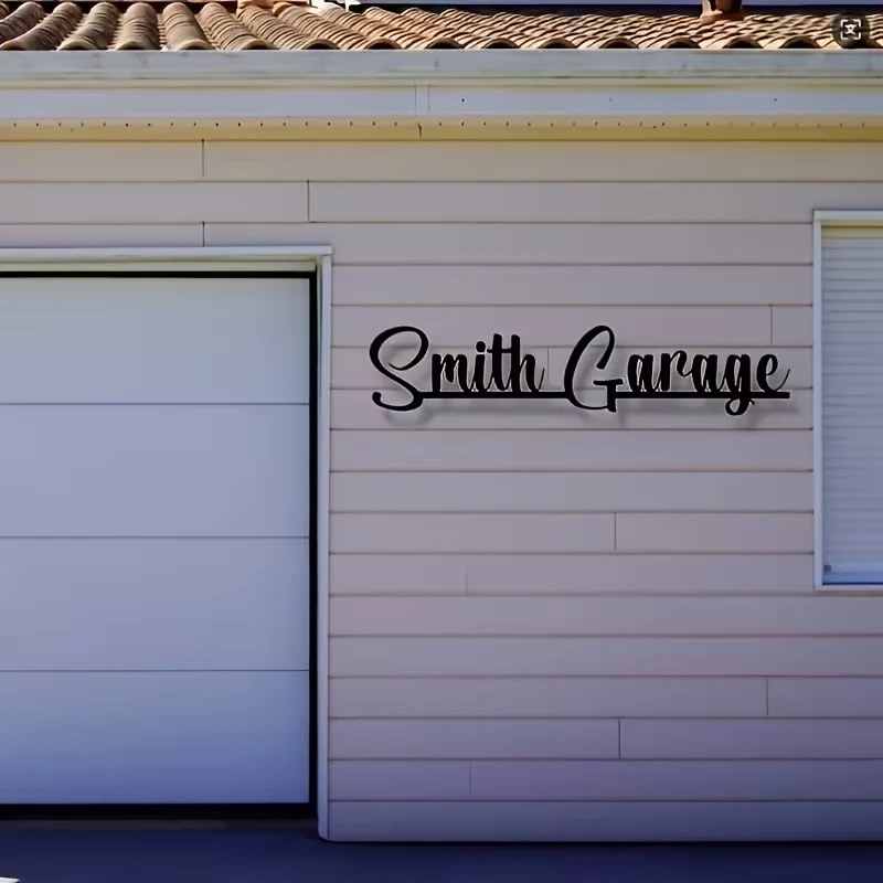 Targa Personalizzata in Metallo per Casa - Insegna Elegante con Nome Villa e Fattoria, Design Calligrafico, Resistente per Esterni
