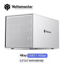 Alloggiamento disco rigido Yottamaster 4 bay USB-B alloggiamento per HDD da 2,5" 3,5" SATA 88 TB