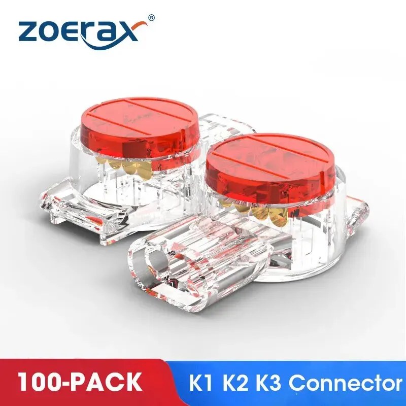 ZoeRax 100PCS K1 K2 K3 Connettore Filo di Giunzione Connettore RJ45 RJ11 Cablaggio Ethernet Cavo Telefonico Cavo UY2 Cavo di Rete Terminale