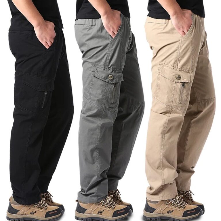 Pantaloni cargo da uomo taglie forti Pantaloni casual larghi multitasche in cotone di alta qualità Pantaloni lunghi Pantaloni da jogging da uomo 5XL 6XL