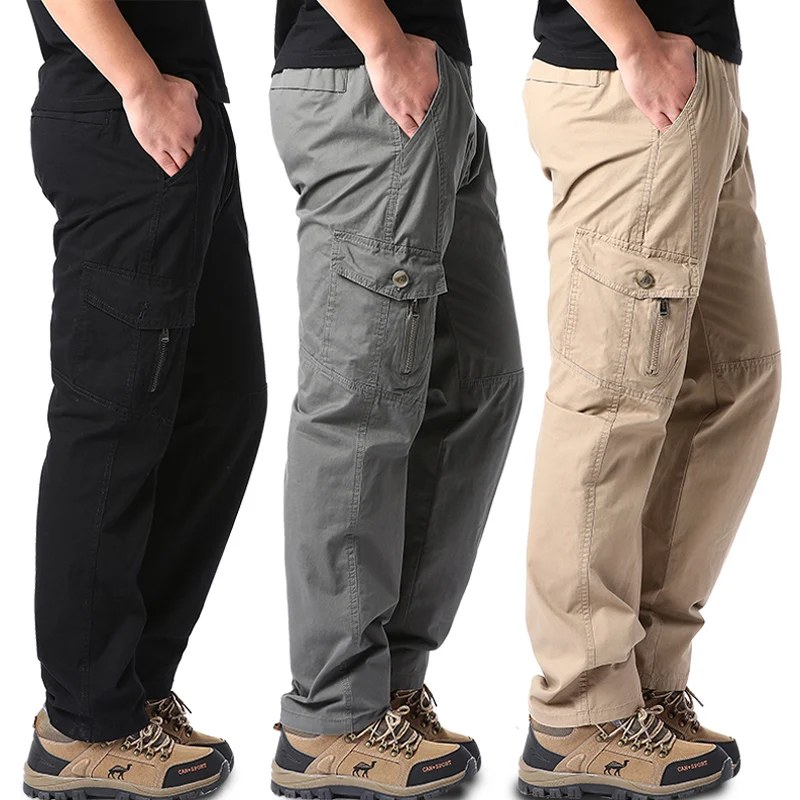 Pantaloni cargo da uomo taglie forti Pantaloni casual larghi multitasche in cotone di alta qualità Pantaloni lunghi Pantaloni da jogging da uomo 5XL 6XL