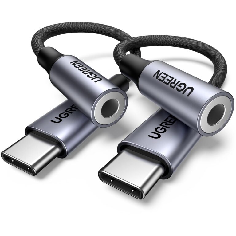 UGREEN Adattatore USB C a Jack 3.5mm Chip DAC per Cuffie Tipo C (Gray) | Compatibile con iPhone 18 Pro Max 17 Pro Max Air Galaxy S25 Ultra MacBook Pro 2024 iPad Pixel 9 XL