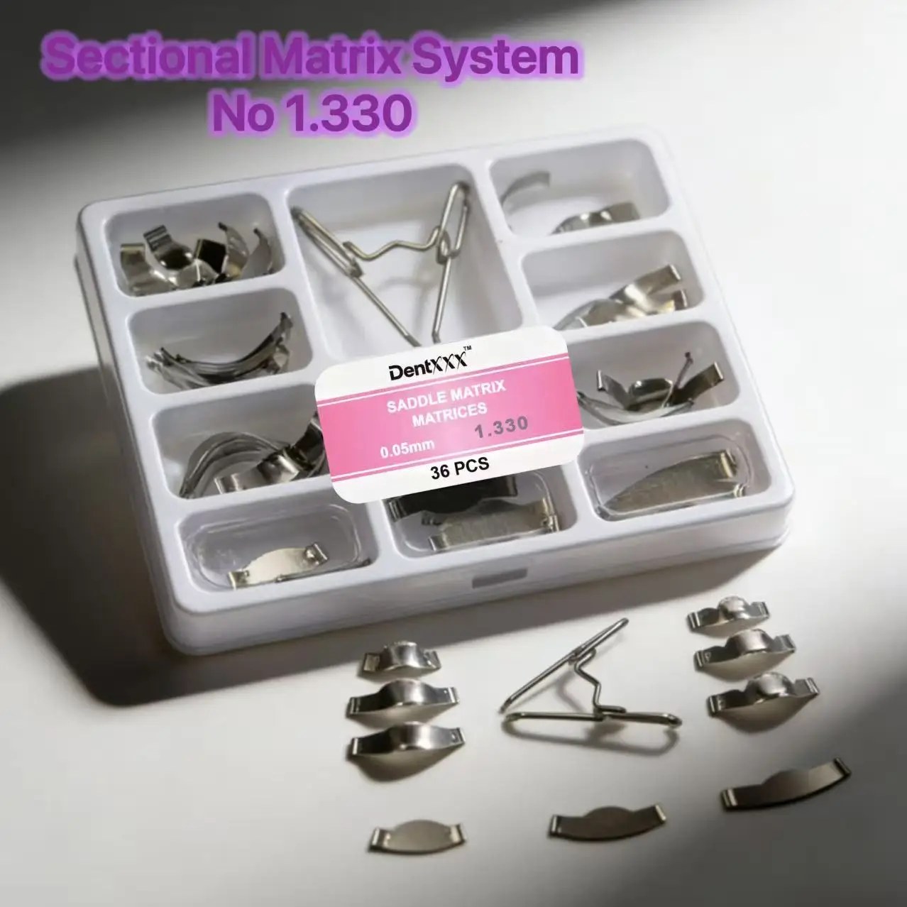 Kit di 36 Clip per Formatura Sezionale Saddle Matrix 0,05MM N.1330