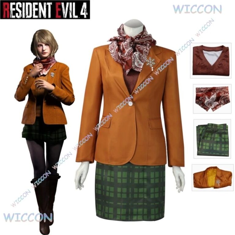 Gioco Evil 4 Ashley Cosplay Anime Graham Evil 4 Costume Cosplay Giacca Abito Donna Maglioni Abiti Vestito da festa di carnevale di Halloween