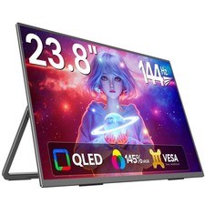 UPERFECT 23,8" 144Hz Monitor Gaming 1920x1080 Display Portatile HDMI USB-C QLED