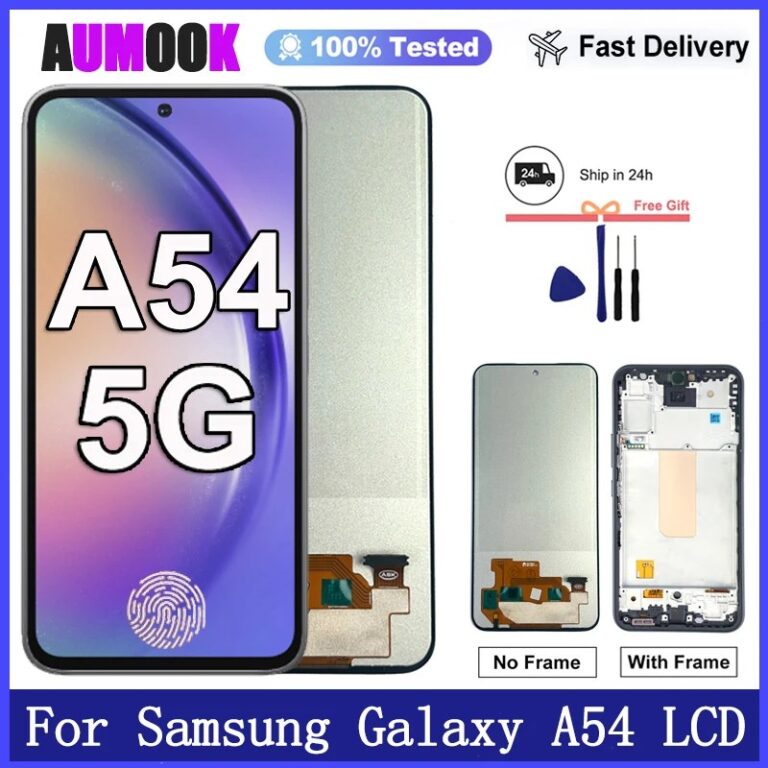 Nuovo display AMOLED per Samsung Galaxy A54 5G, display LCD con touch screen e digitalizzatore, ricambio per Samsung A54.