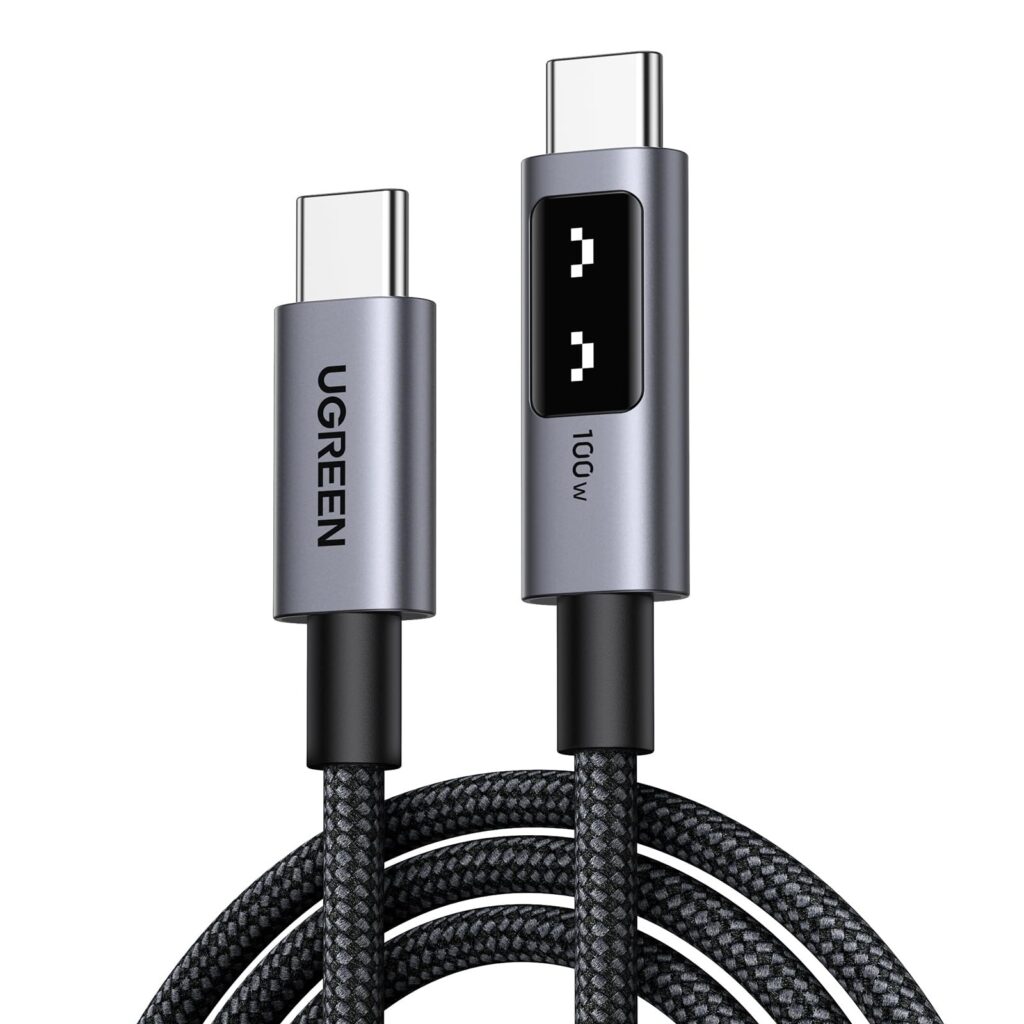 UGREEN Uno Cavo USB C 100W Nylon Intrecciato Ricarica Rapida (2M) | Type C PD 3.0, Compatibile con iPhone 18 Pro Max/17/16/15, MacBook, iPad, Galaxy S26/S25/S24, Pixel 10/9, ecc.