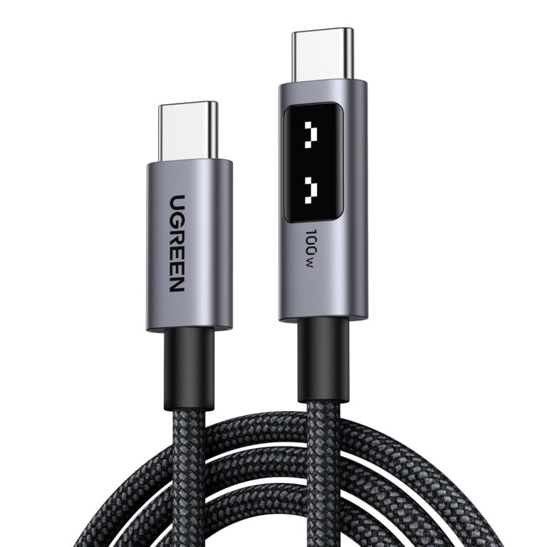 UGREEN Uno Cavo USB C 100W Nylon Intrecciato Ricarica Rapida (2M) | Type C PD 3.0, Compatibile con iPhone 18 Pro Max/17/16/15, MacBook, iPad, Galaxy S26/S25/S24, Pixel 10/9, ecc.