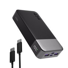 NOBIS Power Bank 20000mAh 45W Caricatore Portatile Ricarica Rapida Phone Nero