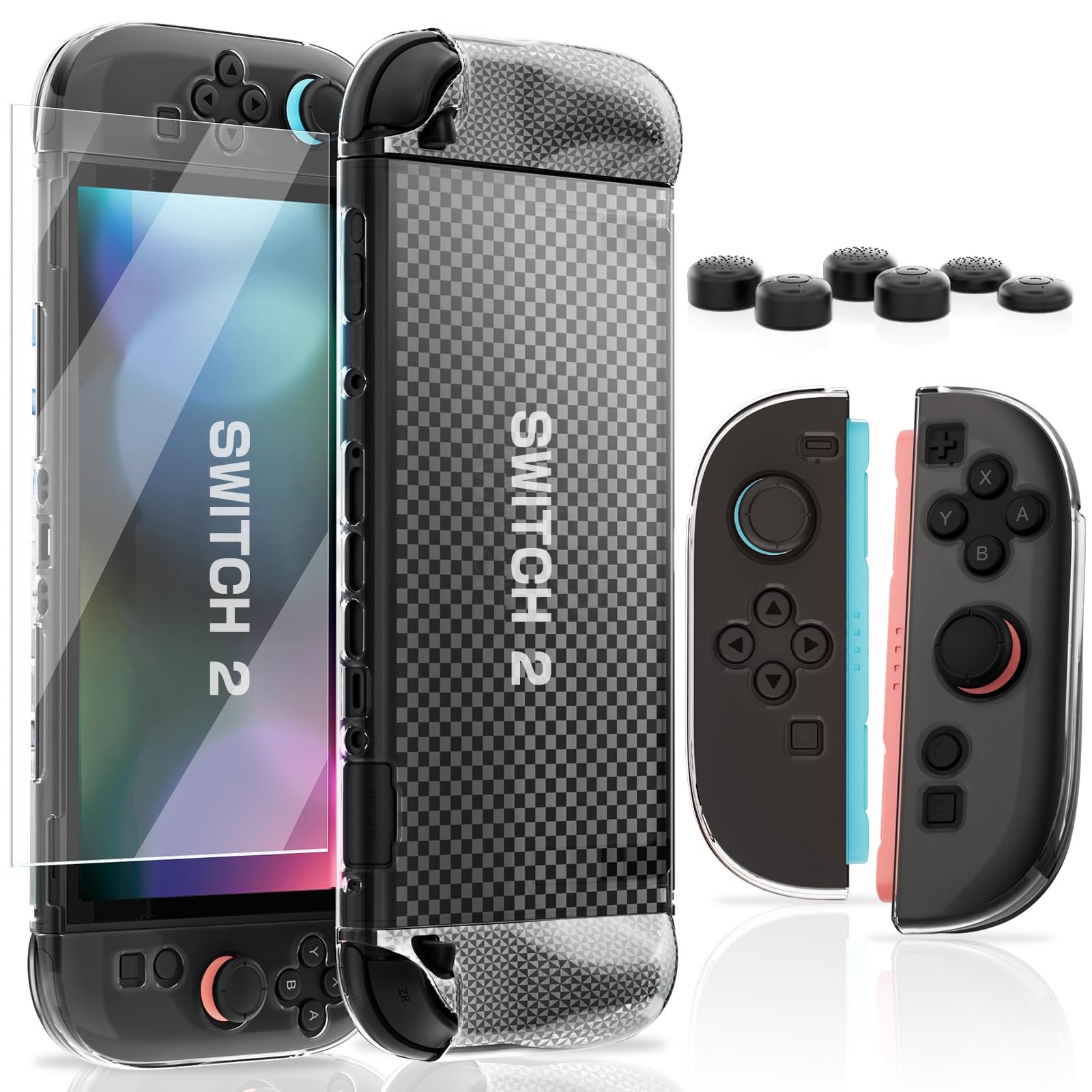 HEYSTOP Custodia per Nintendo Switch 2, Dockable Cover Protettiva in PC | Cover per Nintendo Switch 2 con Vetro Temperato, Kit di Accessori con Protezione Antiurto e Antigraffio p…