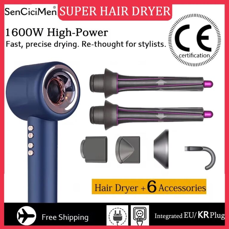 Super Asciugacapelli 220V Asciugacapelli senza foglie Cura personale dei capelli Styling Strumento di ioni negativi Asciugacapelli elettrici a anione costante