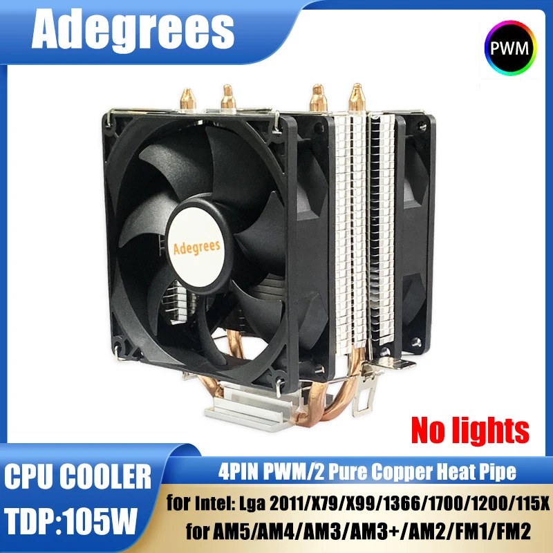 X99 CPU Air Cooler 3PIN/4PIN Senza Luce Processore PC Radiatore Per Intel LGA 1151 1155 1200 1700 2011 AMD AM3 AM4 AM5 Ventilatore