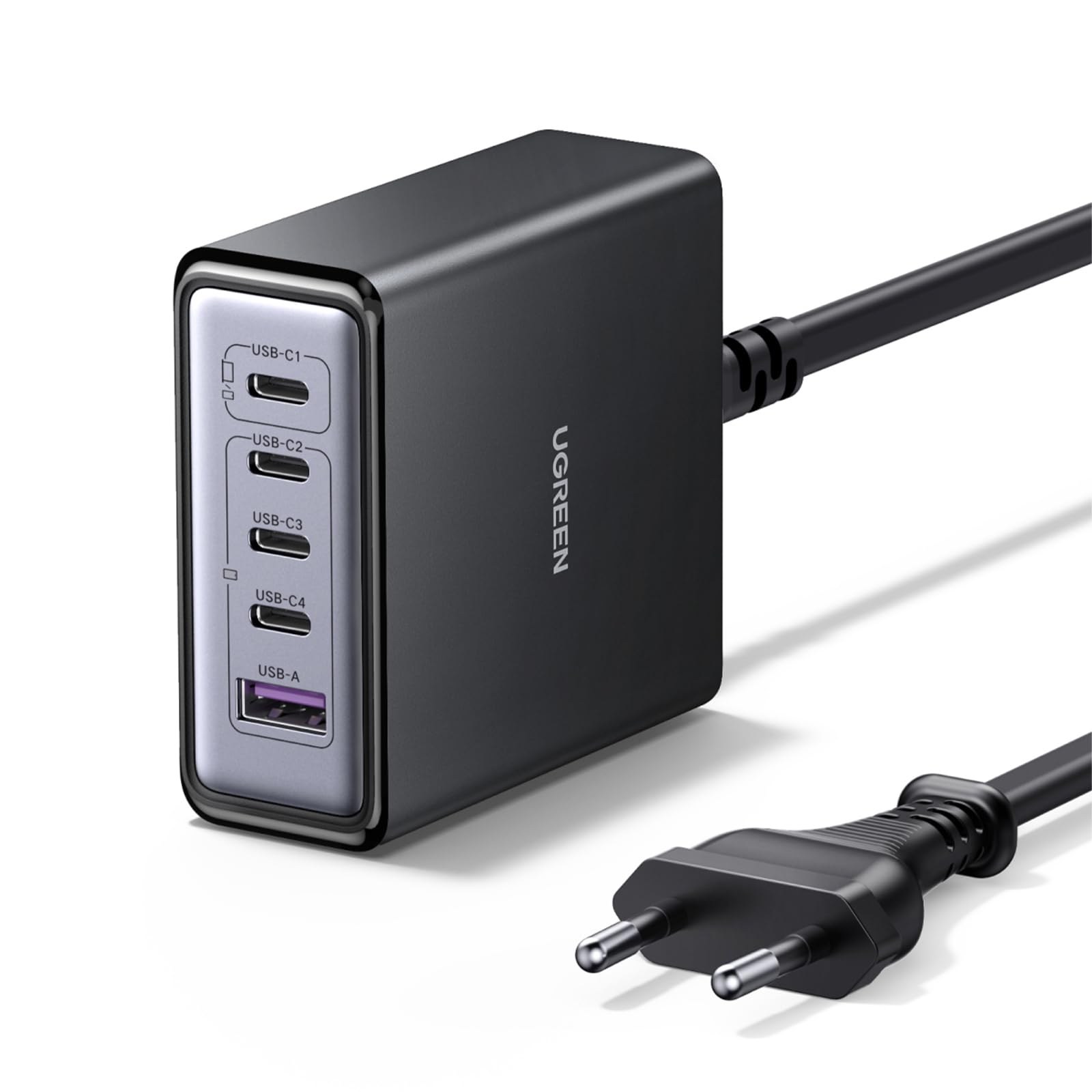 UGREEN Zapix 65W Caricatore USB C Multiplo Stazione di Ricarica GaN | 5 Puertos PD 3.0 PPS 25W Alimentatore Compatible con iPhone 18 Pro Max 17 16 15 14 Galaxy S26 Pixel 10 iPad M…