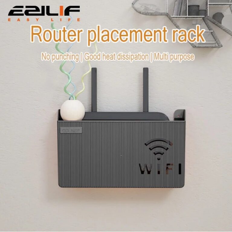 Scatola portaoggetti montata a parete per la casa Set-top box TV WiFi wireless Soggiorno Camera da letto Router Rack di stoccaggio per organizzare e organizzare