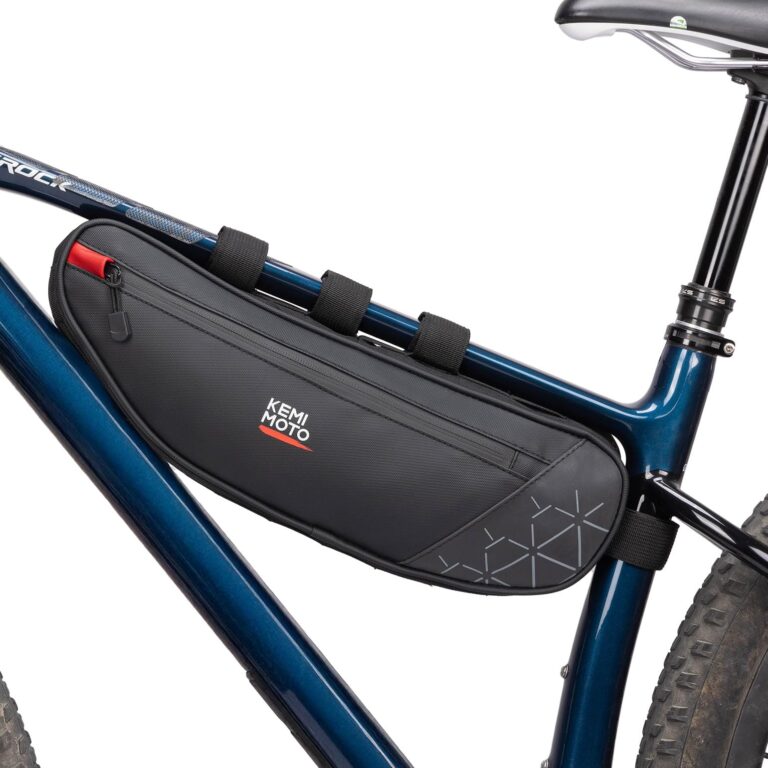 KEMIMOTO Borsa per bicicletta da 3,5 l, impermeabile, per bici da corsa, MTB, e-bike, riflettente, colore nero