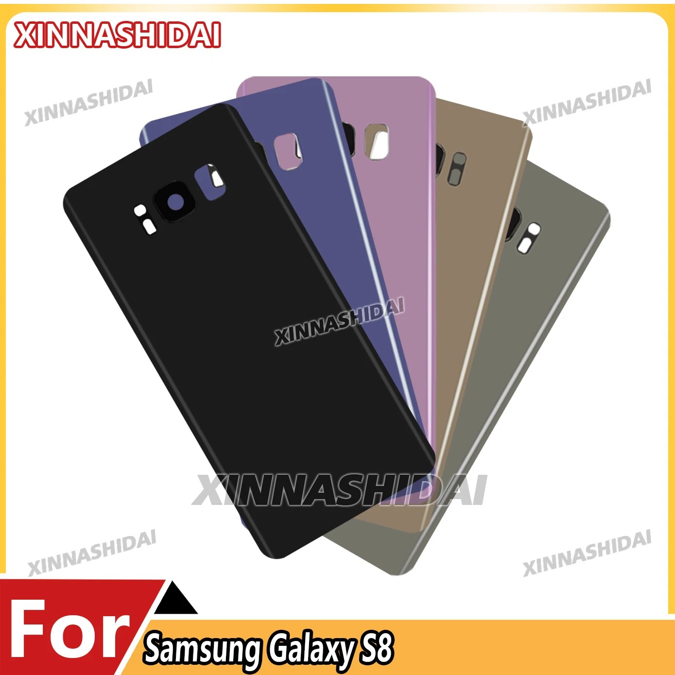 Nuovo Pannello Posteriore in Vetro per Samsung Galaxy S8, Cover Batteria, Ricambio Scocca Posteriore