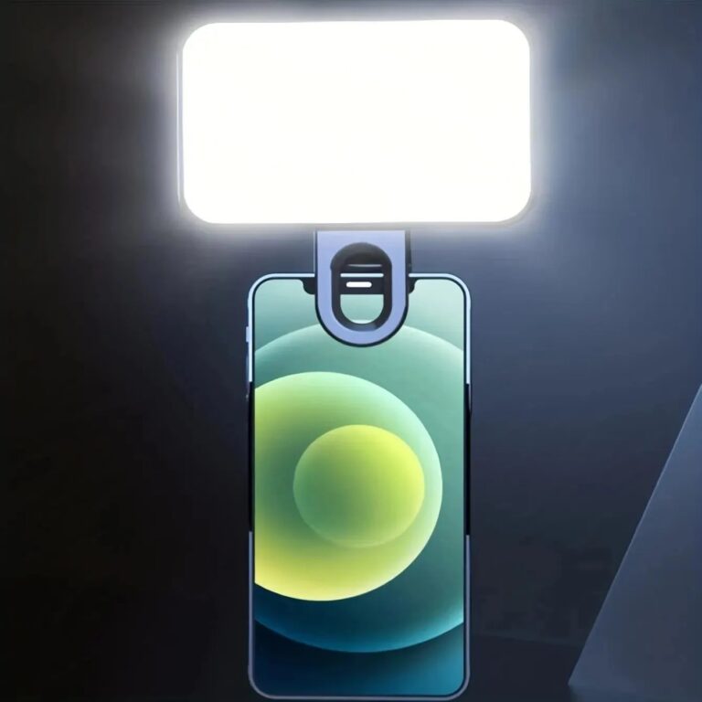 Mini luce di riempimento portatile per selfie ricaricabile 3 modalità Luminosità regolabile Clip On per telefono, laptop, tablet, riunioni, trucco