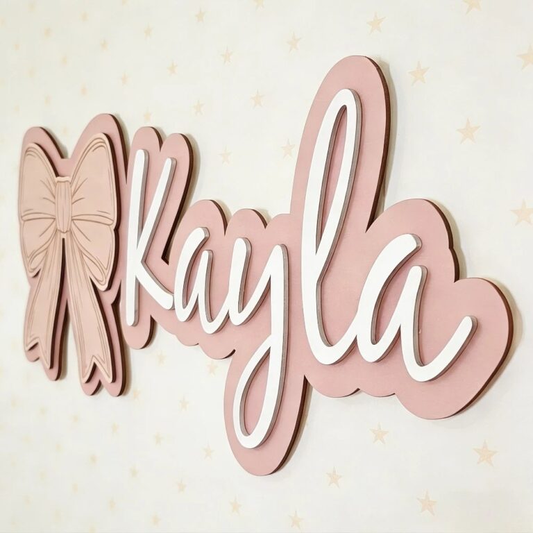 Targa da Parete in Legno a Forma di Arco Personalizzabile, Insegna per Cameretta con Nome e Data, Regalo di Benvenuto Personalizzato, Durevole