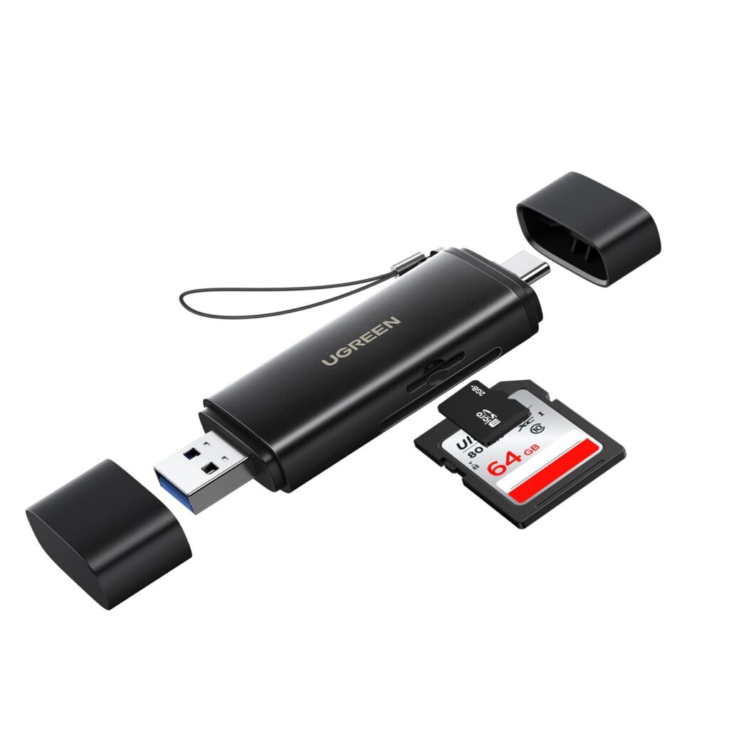 UGREEN Lettore Schede SD Adattatore Schede di Memoria USB C e USB 3.0 SD4.0 | 312MB/s in Alluminio Card Reader Adapter Compatible con iPhone 18 Pro Max MacBook Pro iPad Pro Galaxy…