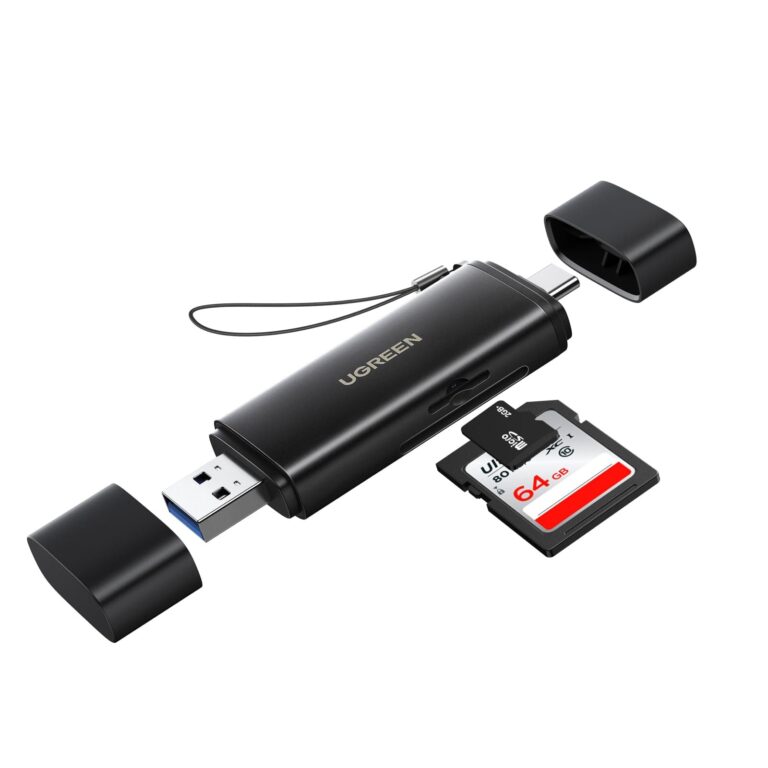 UGREEN Lettore Schede SD Adattatore Schede di Memoria USB C e USB 3.0 SD4.0 | 312MB/s in Alluminio Card Reader Adapter Compatible con iPhone 18 Pro Max MacBook Pro iPad Pro Galaxy…