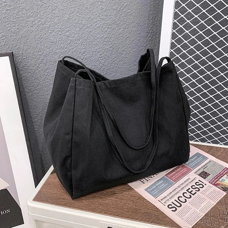 Borse shopper in tela casual di grande capacità Borsa per la spesa riutilizzabile ecologica di alta qualità per borse a tracolla da viaggio da donna Custodia quotidiana