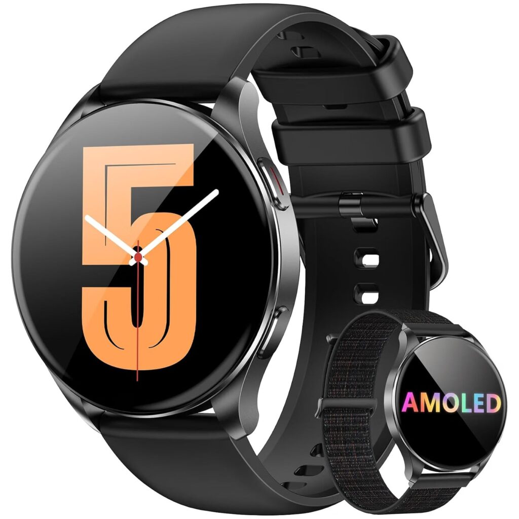 Blackview Smartwatch Uomo Donna, Effettua e Rispondi alle Chiamate, 1.43' HD AMOLED Orologio Smartwatch Fitness con 112+ Sportive/SpO2/Monitoraggio del Sonno/Cardiofrequenzimetro…