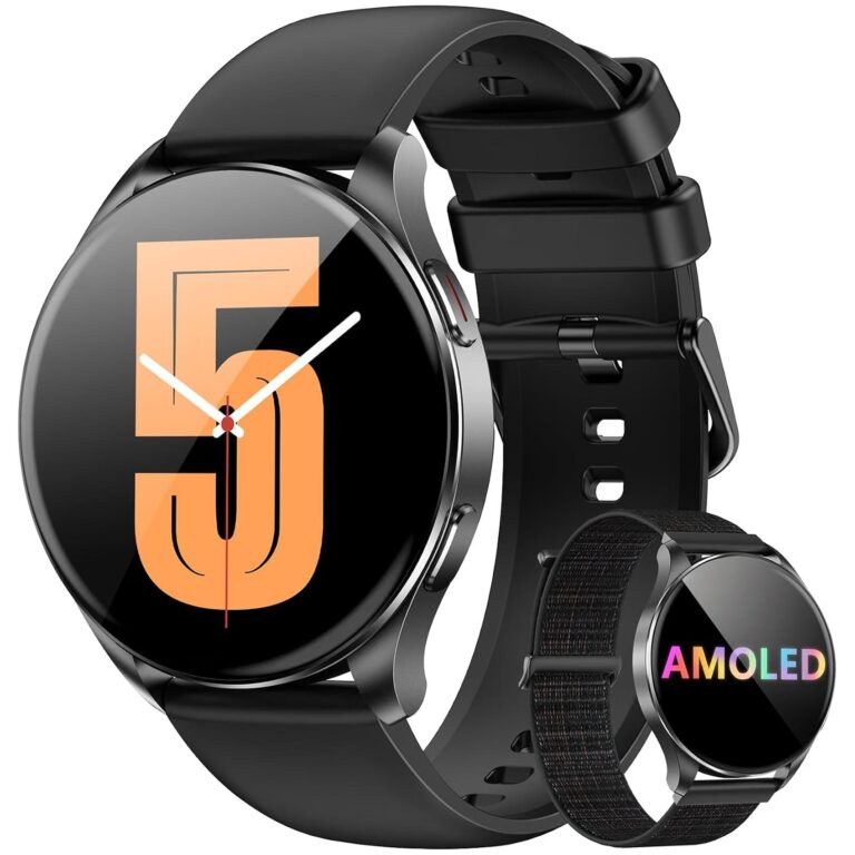 Blackview Smartwatch Uomo Donna, Effettua e Rispondi alle Chiamate, 1.43' HD AMOLED Orologio Smartwatch Fitness con 112+ Sportive/SpO2/Monitoraggio del Sonno/Cardiofrequenzimetro…