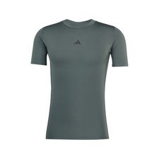 Adidas Techfit Compression Training T-Shirt Uomo Grigio Casual Top SB1158-KS3381