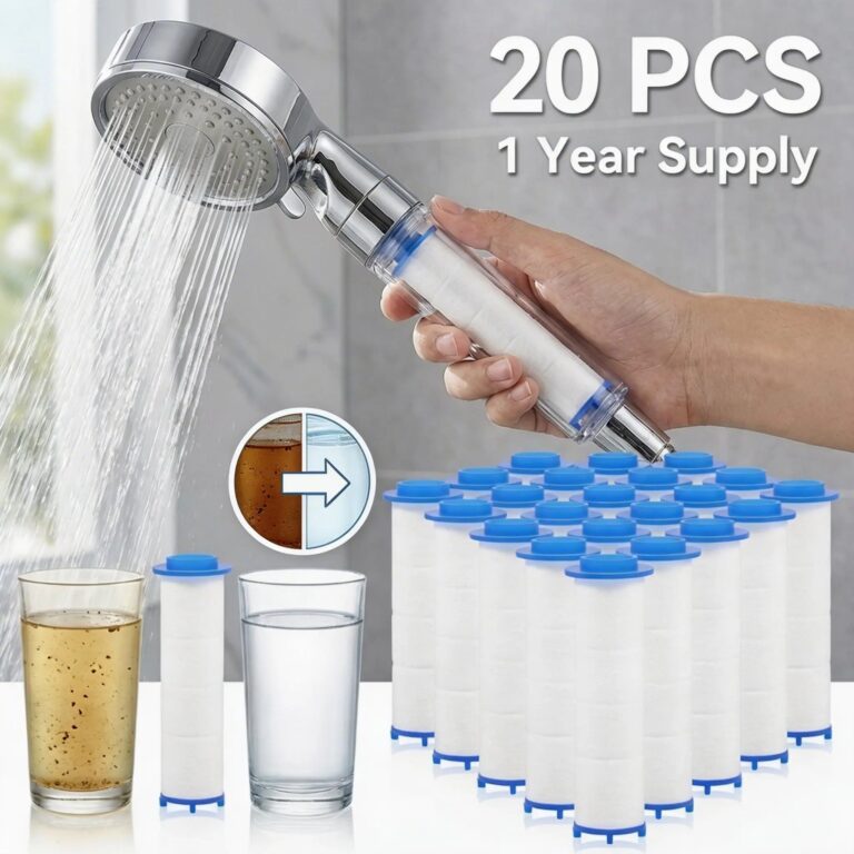 20 pezzi di filtri in cotone PP per soffione doccia, ricambio per cartuccia filtro acqua, nucleo in cotone per soffione doccia portatile
