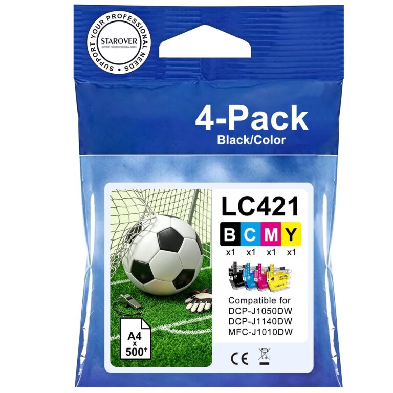LC421XL LC421XLVAL Cartucce Compatibili per Brother LC421 per DCP-J1050DW | Compatibili per Brother DCP-J1050DW Patronen, DCP-J1140DW, MFC-J1010DW, DCP-J1800DW LC421XL(Nero, Ciano…
