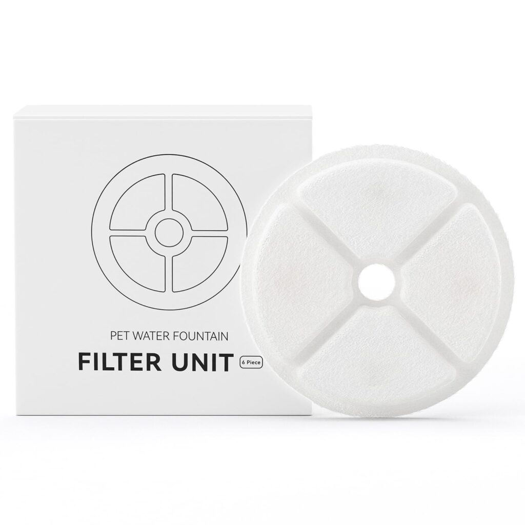 IMIPAW Filtri Fontanella per Gatti Filtro Rotondo di Ricambio per Fontana Animali Domestici con Resina e Carboni Attivi per Dispenser Acqua Fontana Gatto e Cani